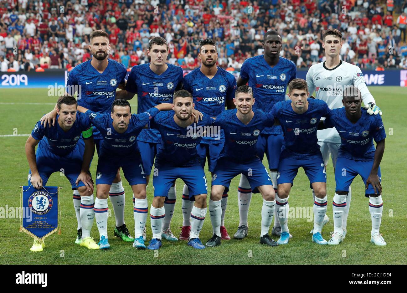 Soccer Football - UEFA Super Cup - Liverpool v Chelsea - Vodafone Arena,  Istanbul, Turkey - August 14, 2019 Chelsea team group before the match  REUTERS/Murad Sezer Stock Photo - Alamy