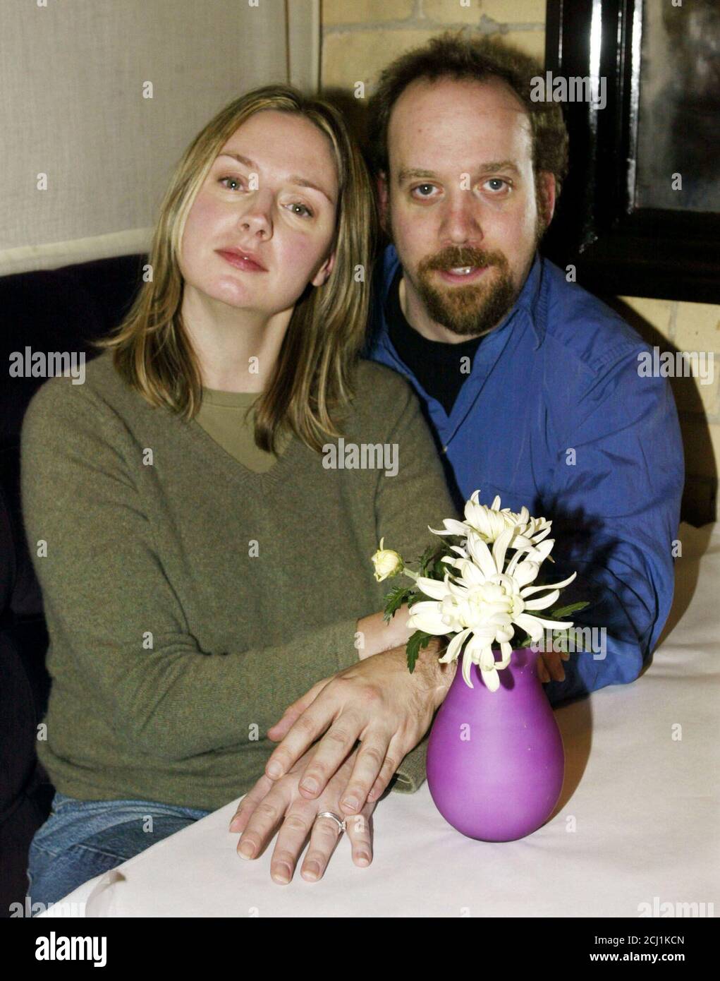 Actress Hope Davis And Co Star Paul Giamatti Pose During A Photo Session In Park City Utah January 22 03 At The Sundance Film Festival Davis And Giamatti Star In The Film American