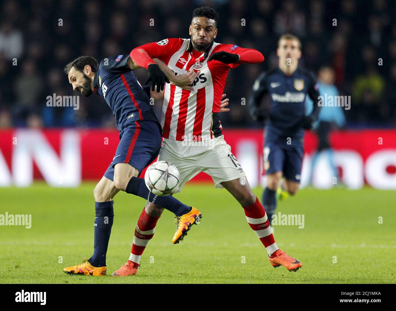 Football Soccer - PSV Eindhoven v Atletico Madrid - UEFA Champions League  Round of 16 First Leg - PSV stadium, Eindhoven, Netherlands - 24/2/16  Atletico Madrid's Juanfran in action against PSV Eindhoven's