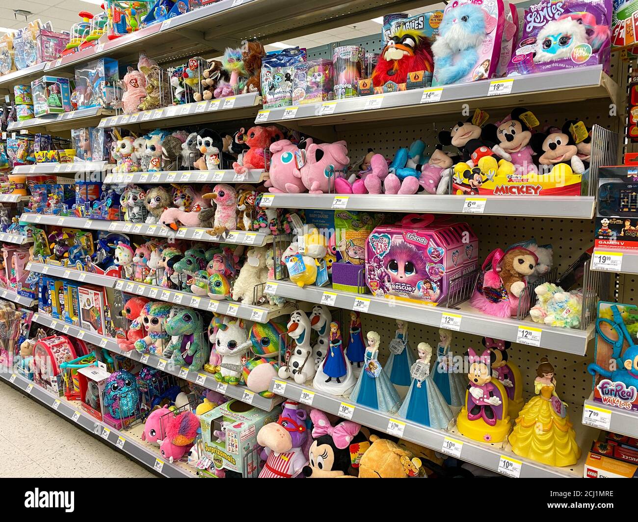 Orlando, FL/USA-5/8/20: A cute display of toys at a Walgreens drug store in Orlando, Florida. Stock Photo