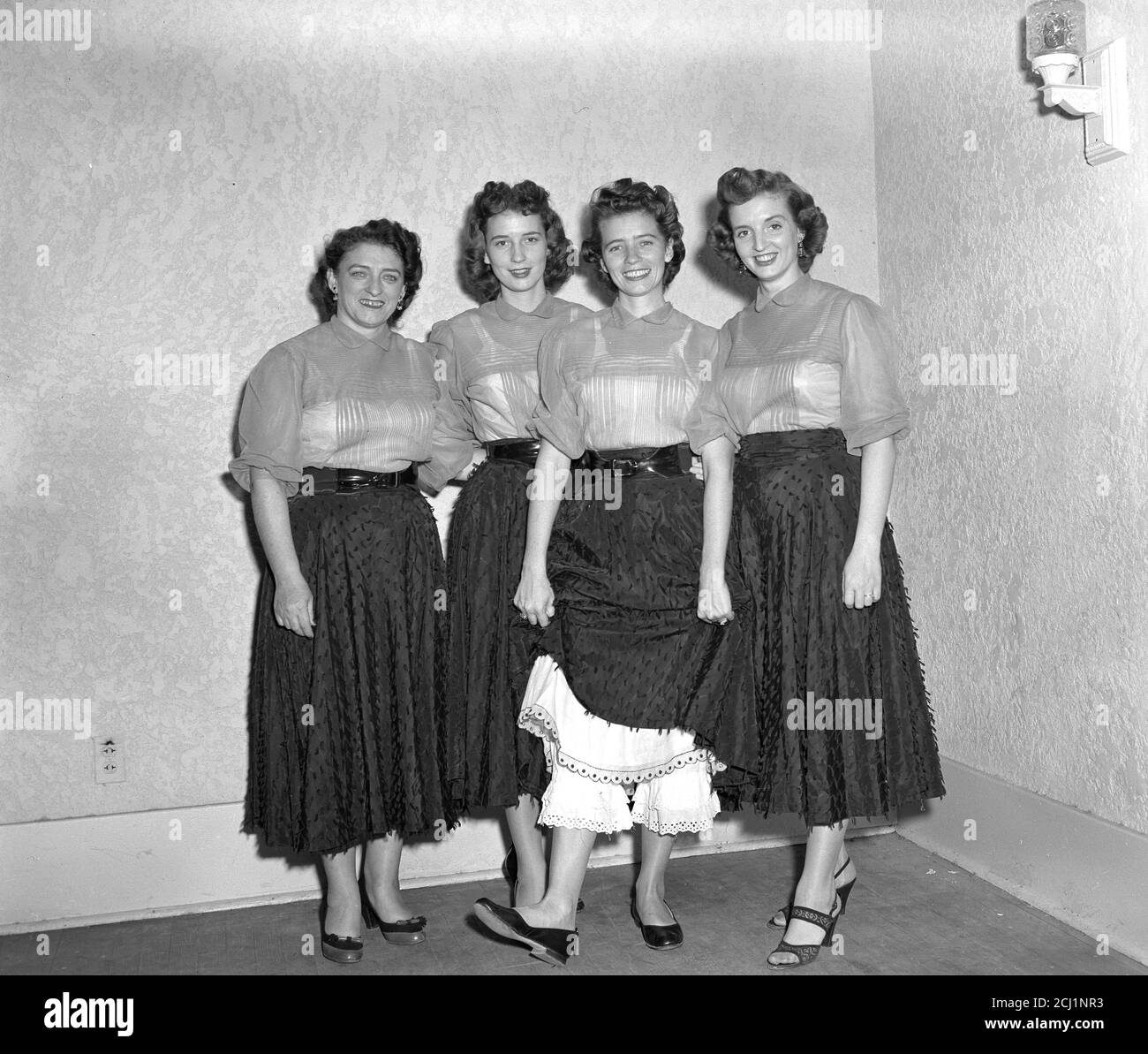 The Carter Family at Auditorium North Hall 1955 Mother Maybelle, Anita, June, Helen Stock Photo