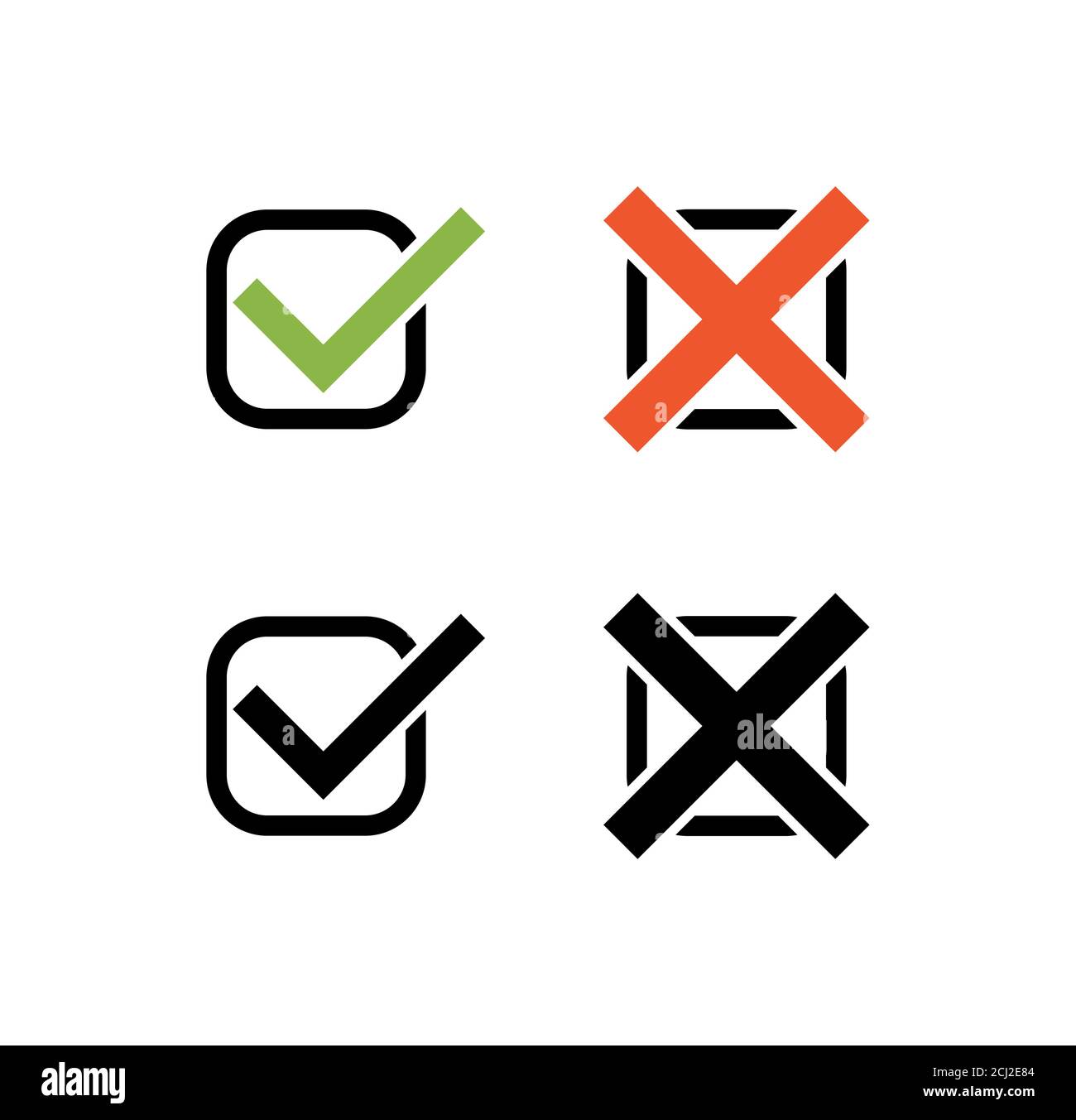 Check list , checklist set flat web icon isolated white background. Mark symbol, document collection test, vector illustration . Stock Vector