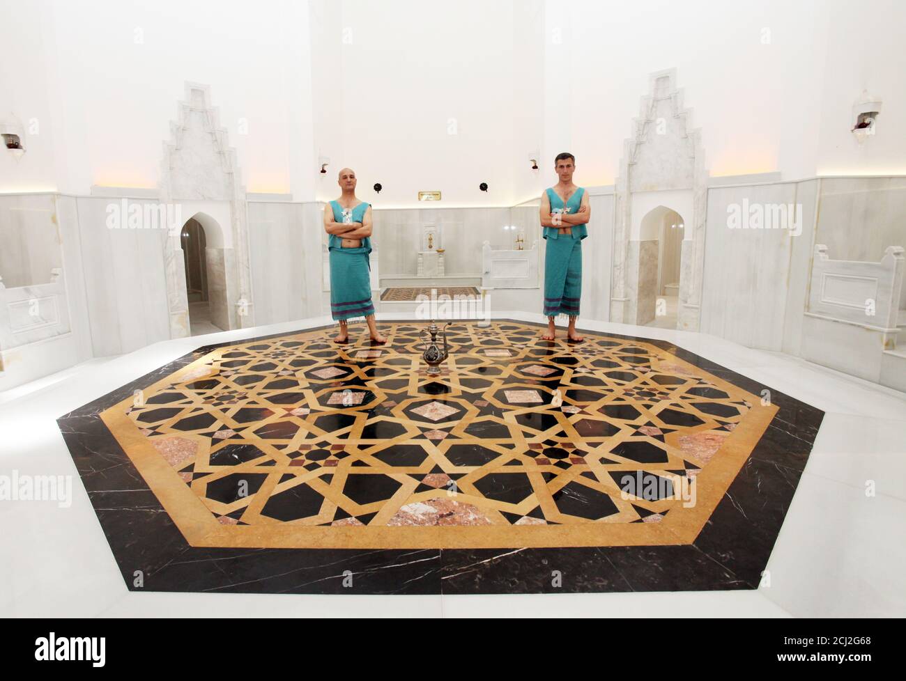 ISTANBUL, TURKEY MAY 11 Male bath attendants in a Turkish bath on