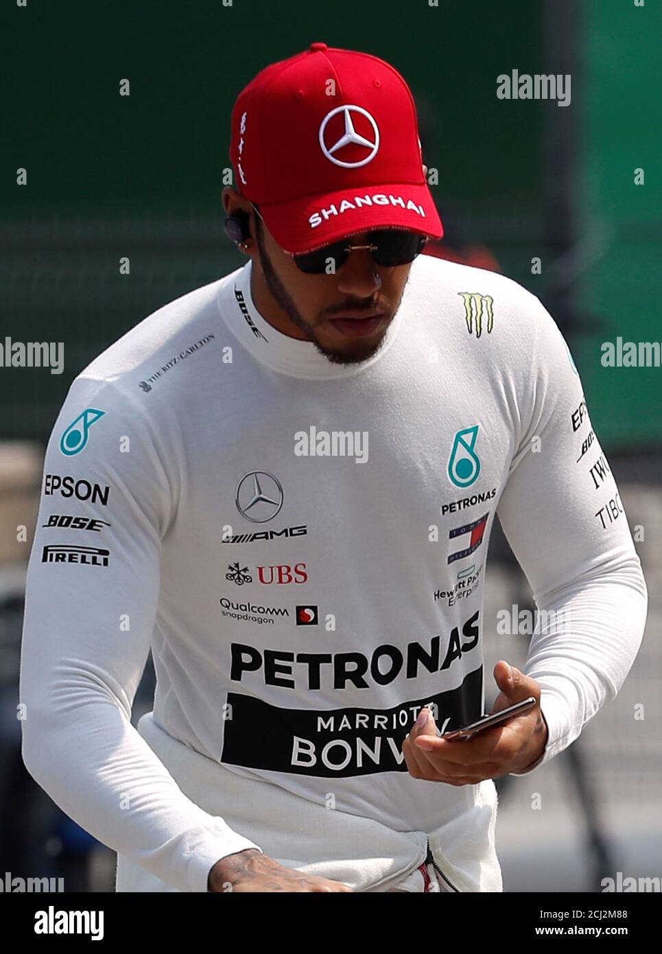 Formula One F1 - Chinese Grand Prix - Shanghai International Circuit,  Shanghai, China - April 12, 2019 Mercedes' Lewis Hamilton before practice  REUTERS/Aly Song Stock Photo - Alamy