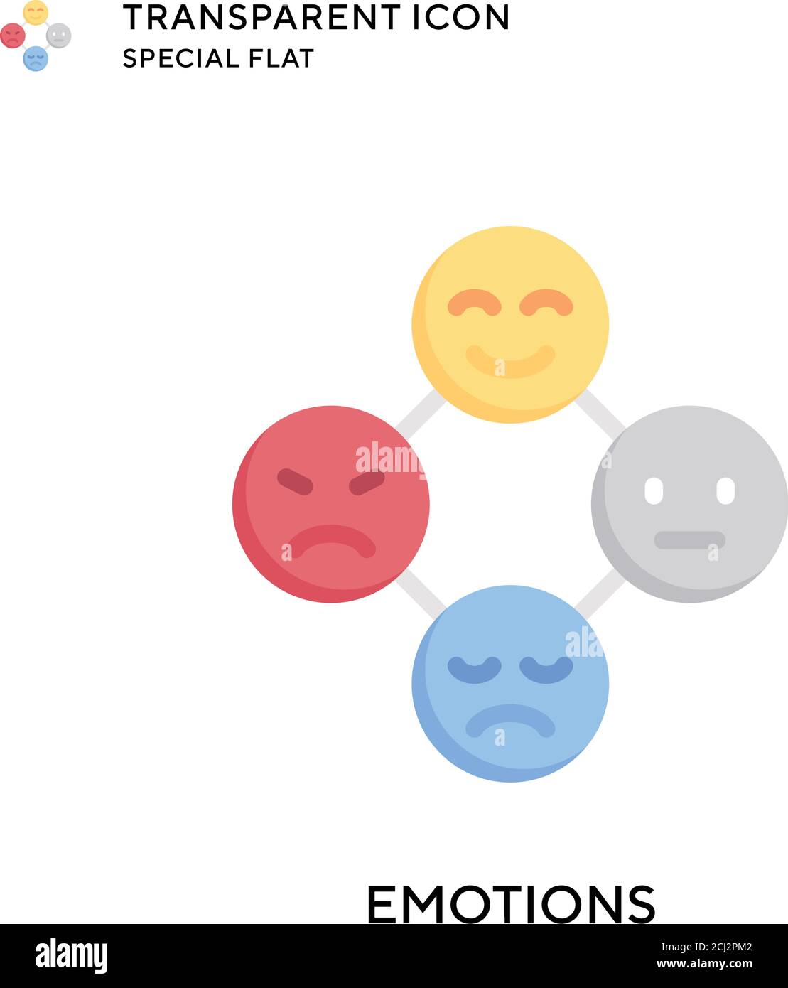 Emotions vector icon. Flat style illustration. EPS 10 vector Stock ...