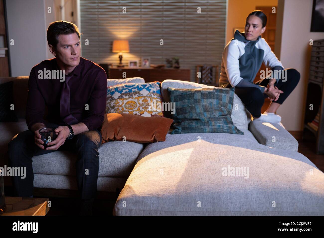 L.A.'S FINEST, from left: Ryan McPartlin, Jessica Alba, Beverly Hills Cops , (Season 2, ep. 204