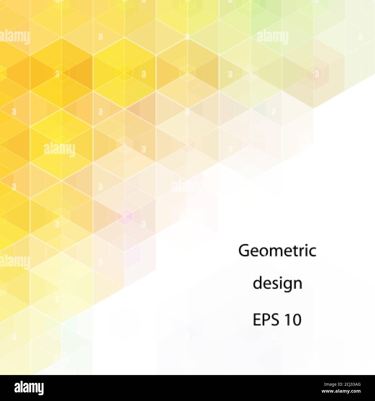 Yellow Hexagon colored background. Presentation template Stock Vector