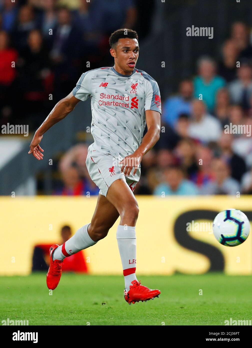Soccer Football - Premier League - Crystal Palace v Liverpool - Selhurst Park, London, Britain - August 20, 2018 Liverpool's Trent Alexander-Arnold REUTERS/Eddie Keogh EDITORIAL USE ONLY. No use with unauthorized audio, video, data, fixture lists, club/league logos or "live" services. Online in-match use limited to 75 images, no video emulation. No use in betting, games or single club/league/player publications. Please contact your account representative for further details. Stock Photo