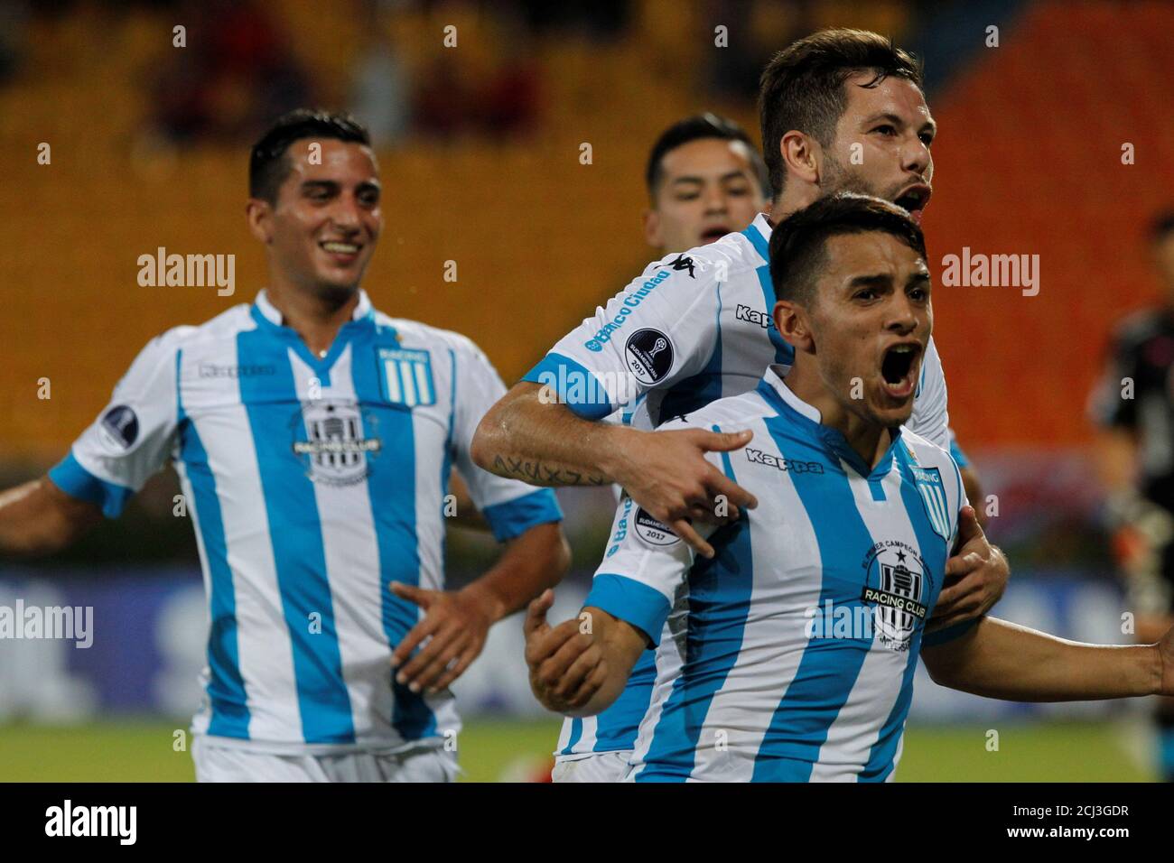 Football Soccer Colombia S Independiente Medellin V Argentina S Racing Club Copa Sudamericana Atanasio Girardot Stadium Medellin Colombia July 27 17 Racing Club S Pablo Cuadra Celebrates His Goal Reuters Fredy Builes Stock Photo Alamy