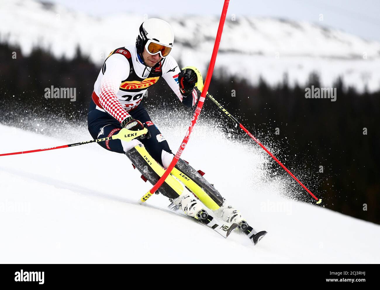 Alpine Skiing - FIS Alpine World Ski Championships - Men's Slalom - Are,  Sweden - February 17, 2019 - Croatia's Matej Vidovic in action.  REUTERS/Christian Hartmann Stock Photo - Alamy