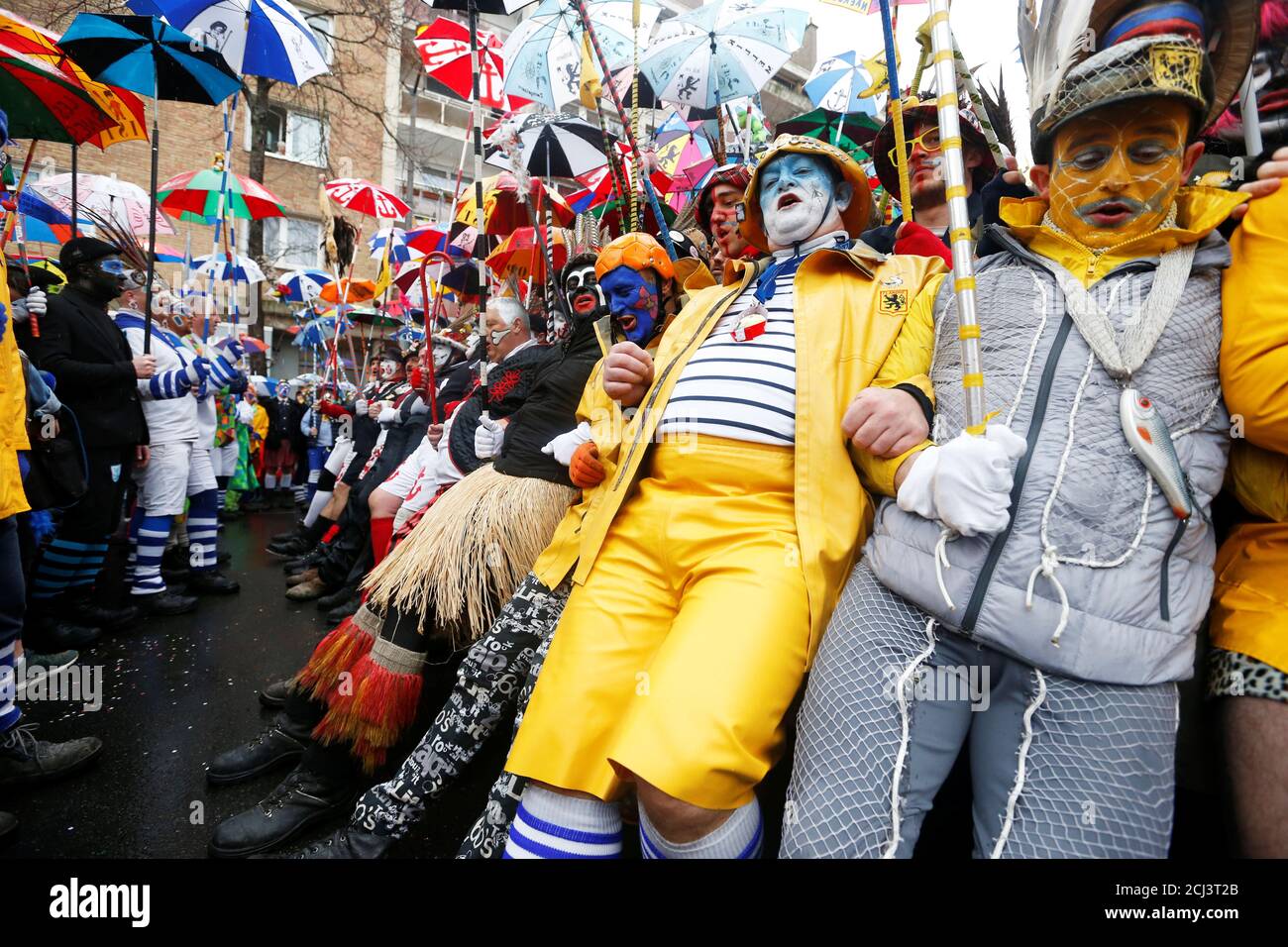 People wear local carnival costumes during the parade of "Carnaval de  Dunkerque" in Dunkirk, France, March 3, 2019. REUTERS/Pascal Rossignol  Stock Photo - Alamy