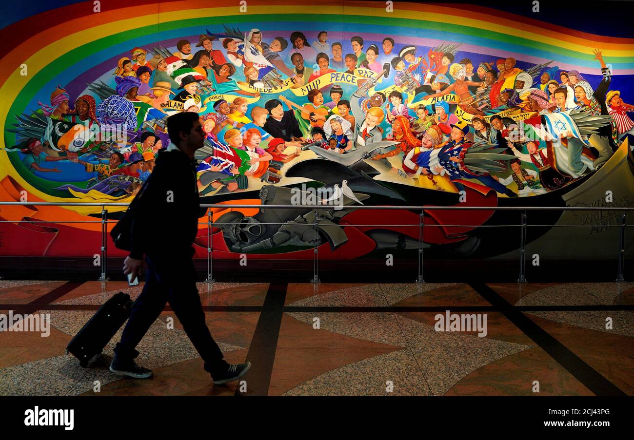 FAMOUS MURAL IN DENVER AIRPORT visual data 3