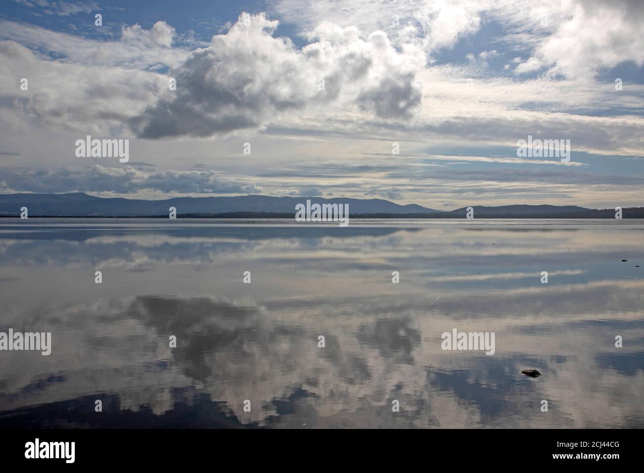 Moulting Lagoon on Freycinet Peninsula Stock Photo
