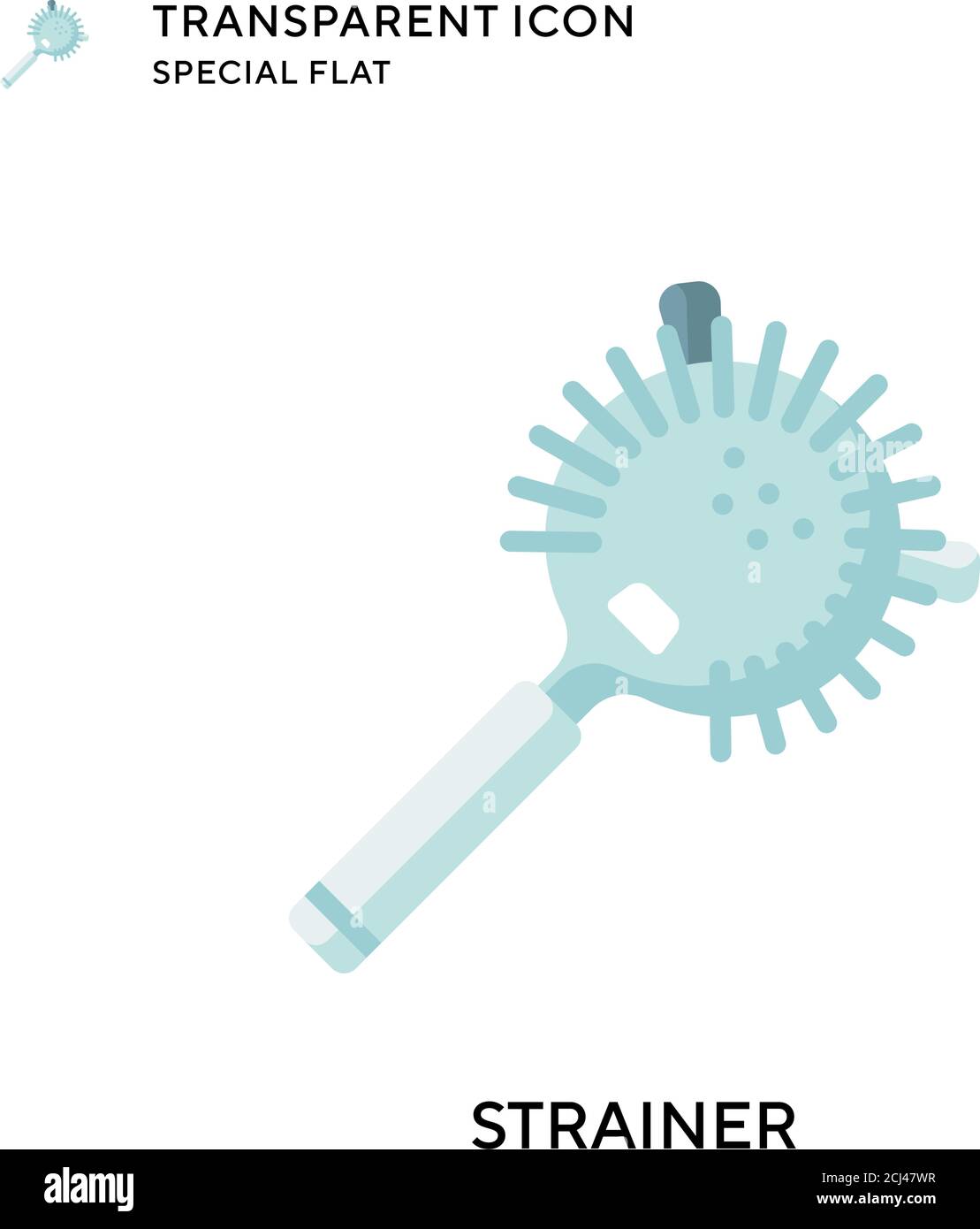 Strainer vector icon. Flat style illustration. EPS 10 vector. Stock Vector