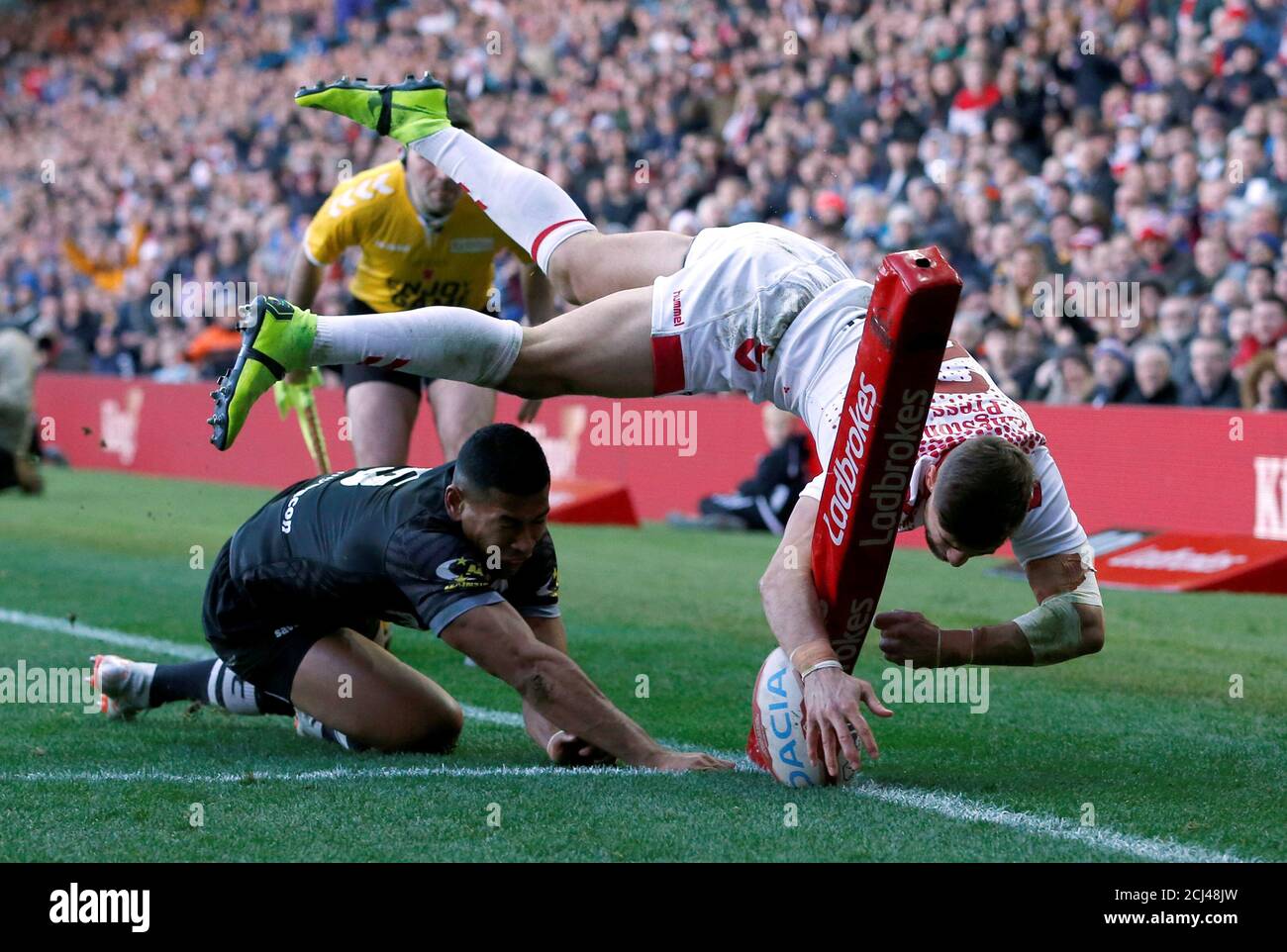 Rugby League Autumn International Test Match England V New Zealand Elland Road Leeds Britain November 11 2018 England S Tommy Makinson Has A Try Disallowed Action Images Ed Sykes Stock Photo Alamy