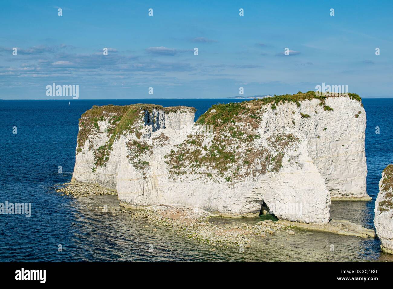 Old Harry Rocks are three chalk formations, located at Handfast Point ...