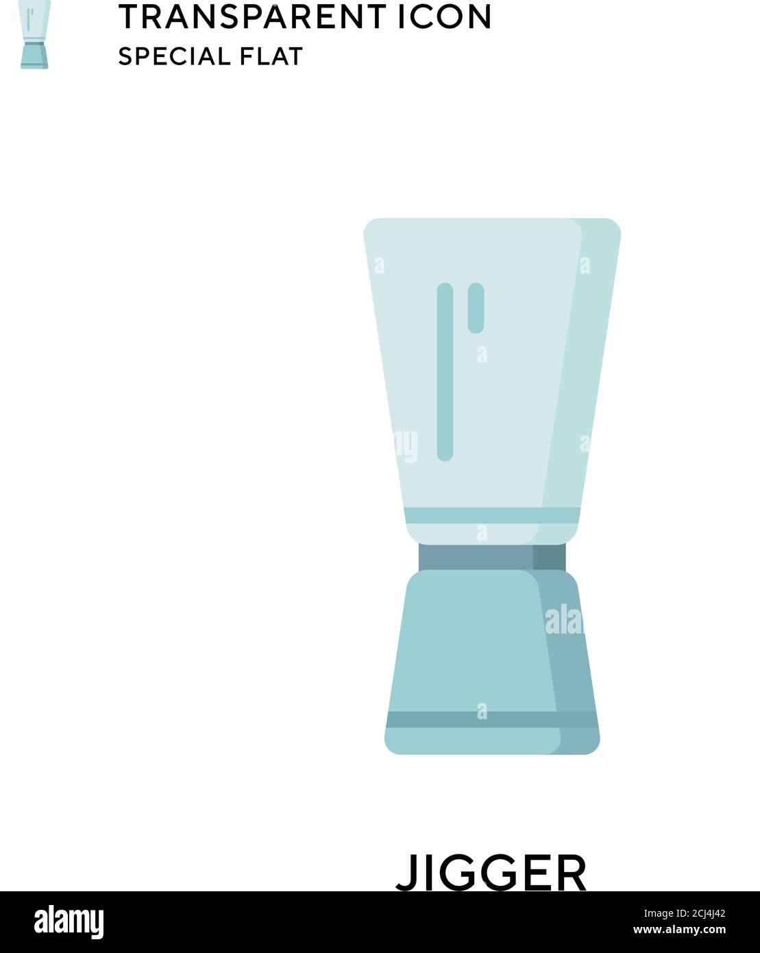 Jigger vector icon. Flat style illustration. EPS 10 vector. Stock Vector
