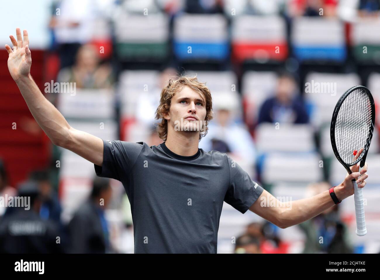 Tennis - Shanghai Masters - Shanghai, China - October 12, 2018 - Alexander  Zverev of Germany celebrates his win against Kyle Edmund of Britain.  REUTERS/Aly Song Stock Photo - Alamy