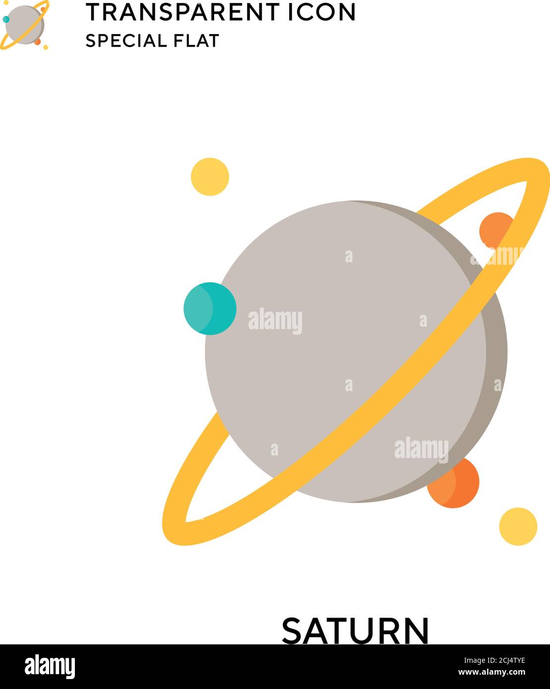 Saturn vector icon. Flat style illustration. EPS 10 vector Stock Vector ...
