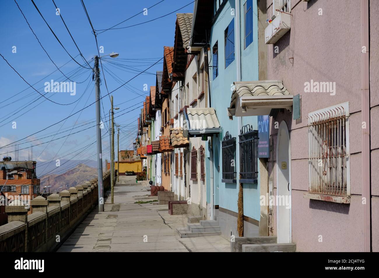 Bolivia La Paz Terraced houses in Sopocachi zonas de Sopocachi