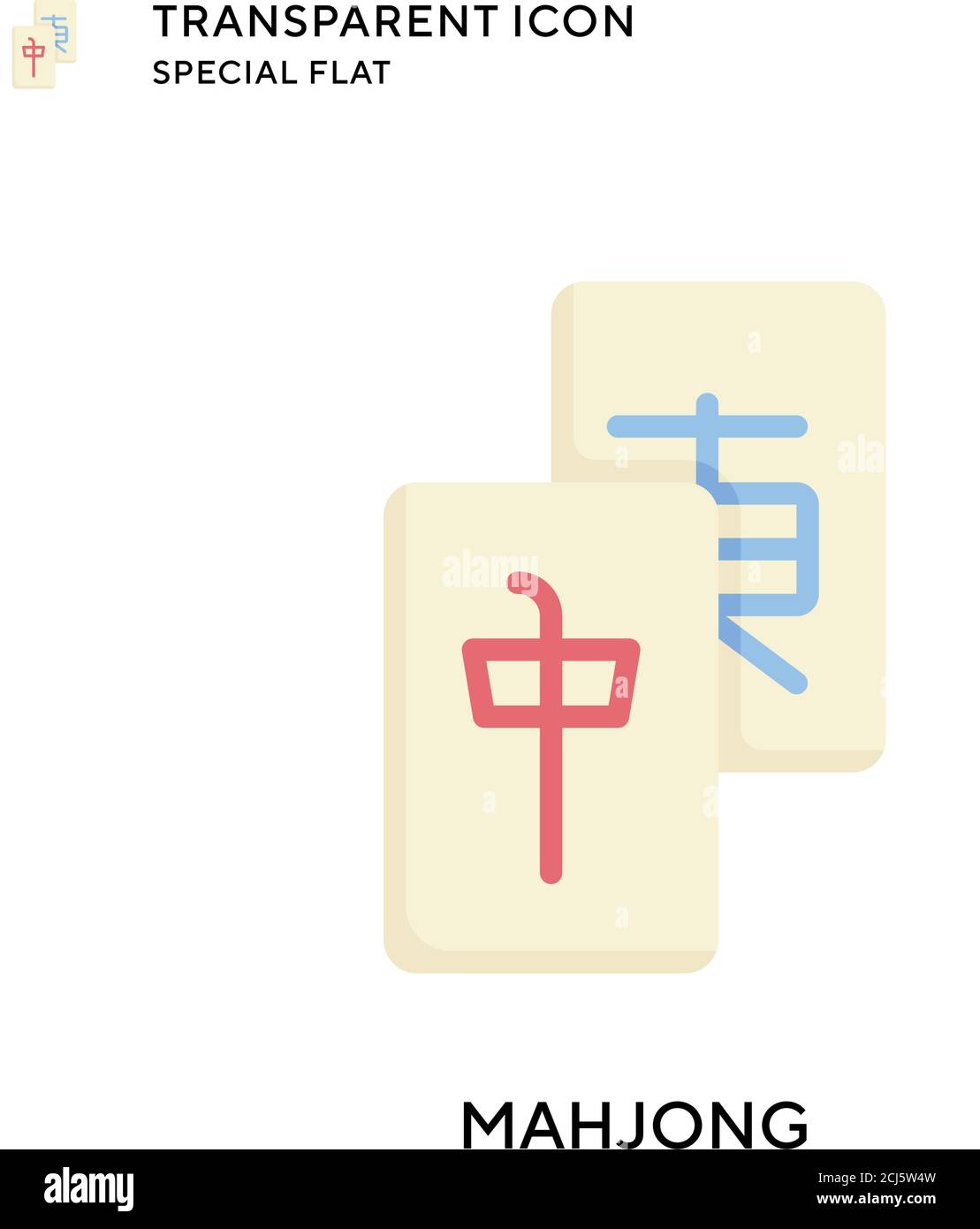 Mahjong vector icon. Flat style illustration. EPS 10 vector Stock Vector  Image & Art - Alamy