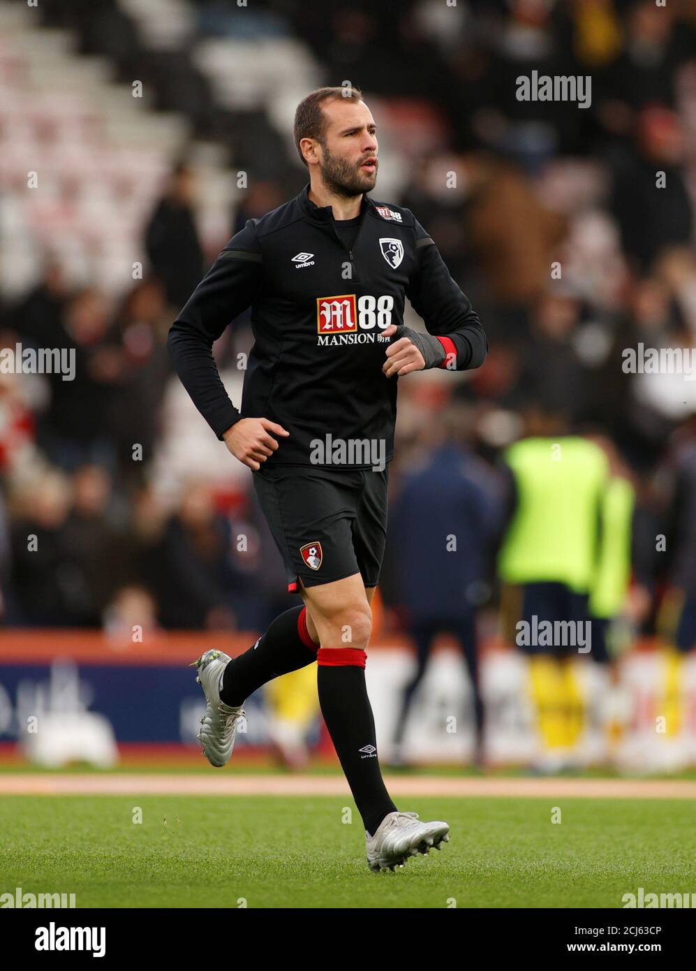 Bournemouth S Steve Cook During The Premier League Match At The Vitality Stadium Bournemouth Stock Photo Alamy