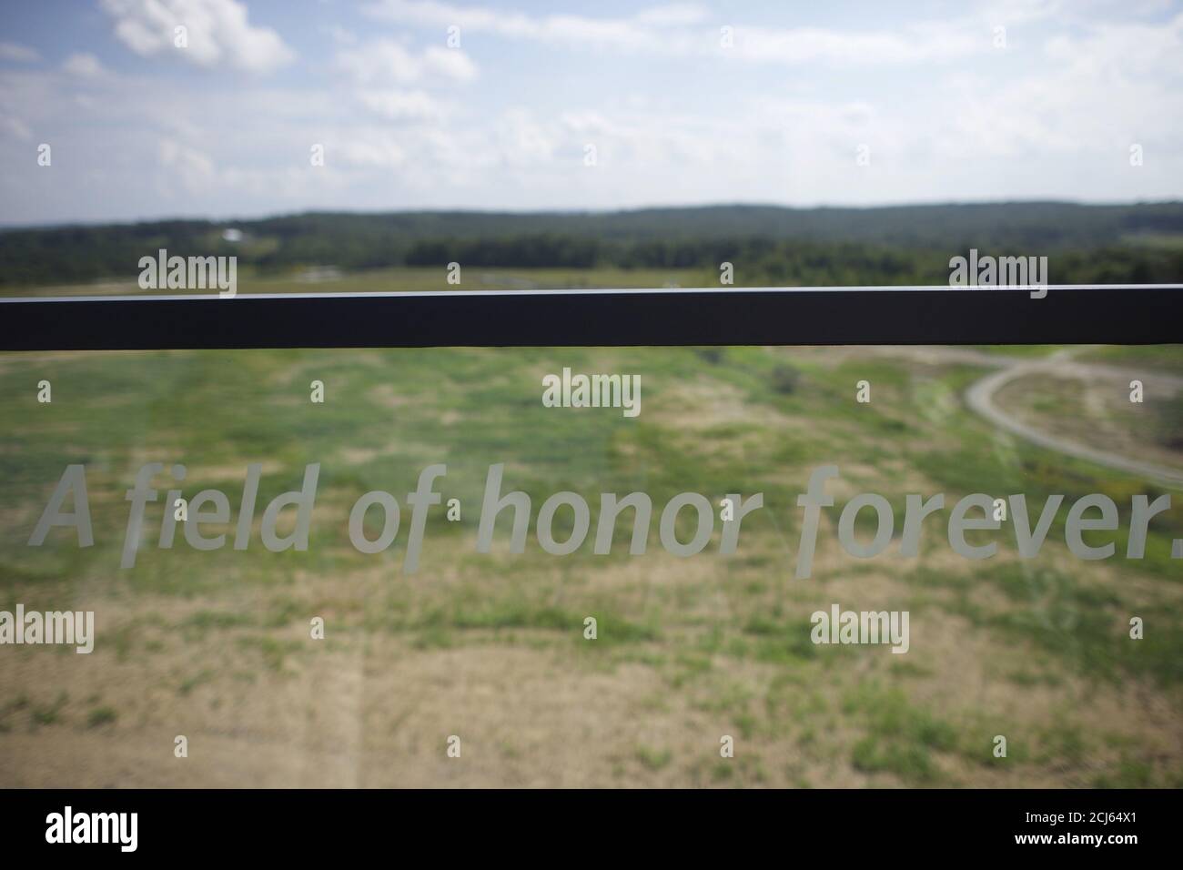 A Glass Wall With Words A Field Of Honor Forever Faces The Crash Site Of Flight 93 Featured At The Newly Opened Flight 93 National Memorial In Shanksville Pennsylvania September 9 15