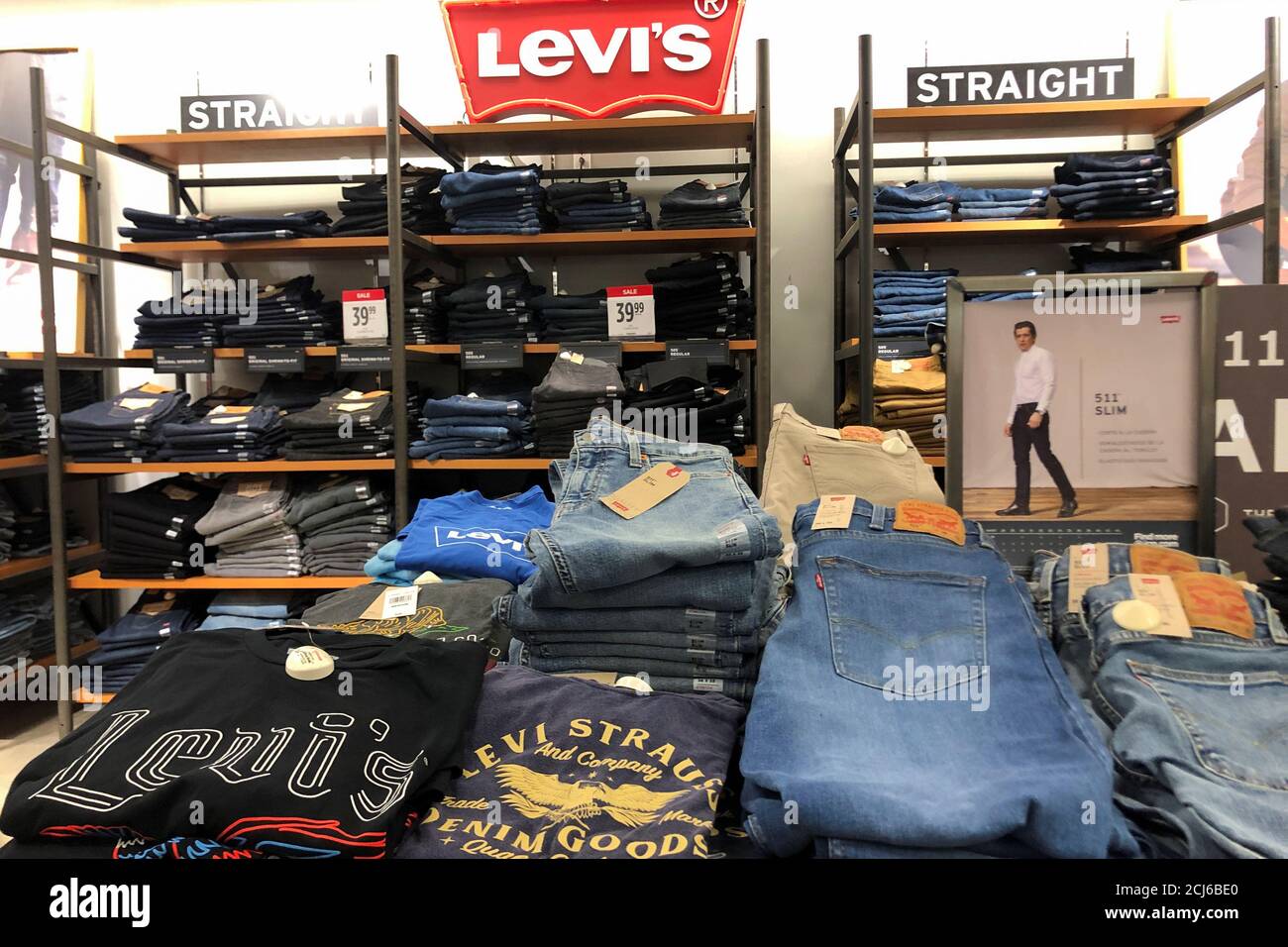 Levi's men clothing is pictured inside a JC Penney store in Oceanside,  California, ., July 31, 2019. Picture taken July 31, 2019. REUTERS/Mike  Blake Stock Photo - Alamy