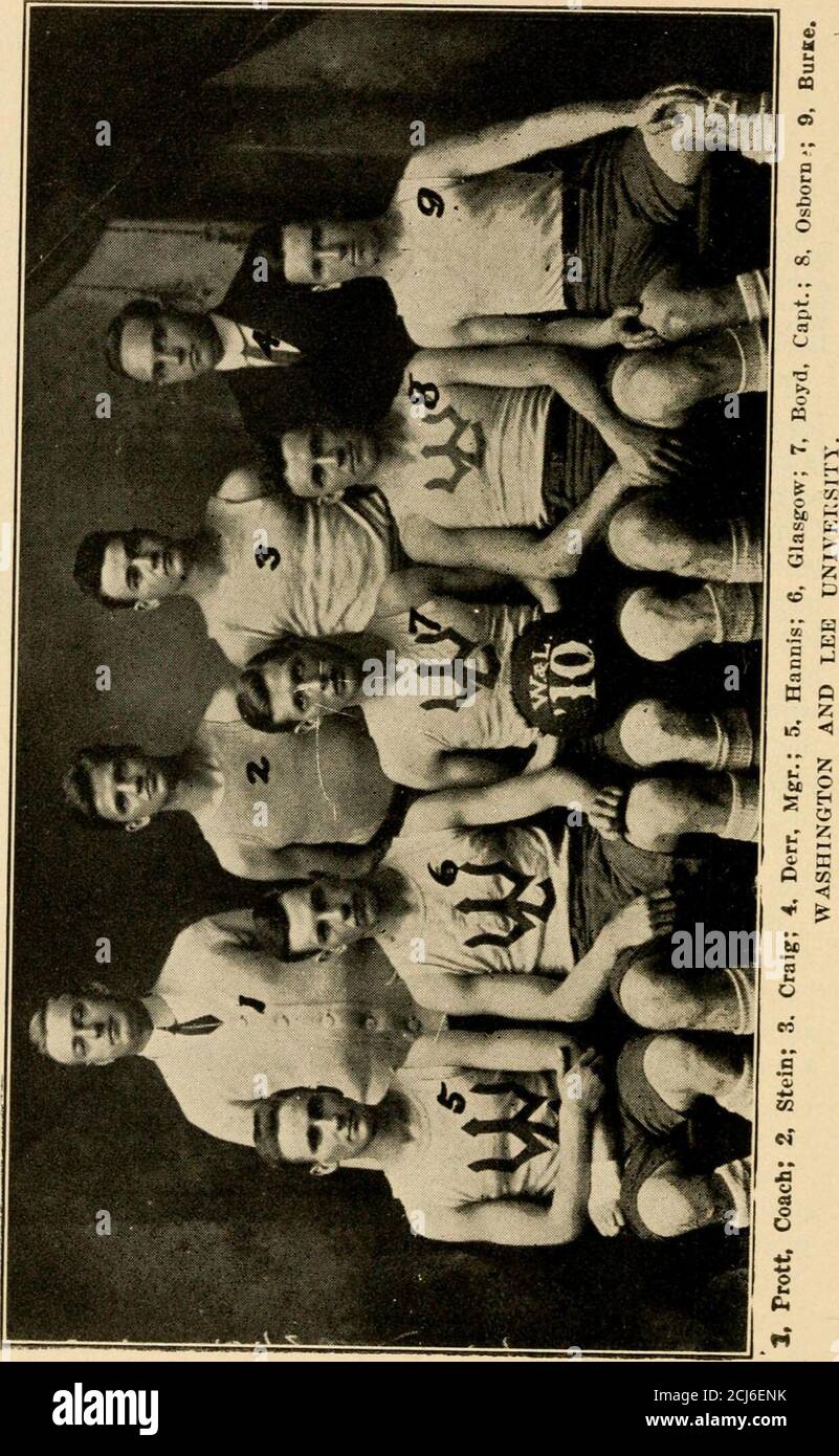 . Spalding's official collegiate basket ball guide . ick a representative team. Purely on form, however,the live Navy men stand head and shoulders above any otherplayers in the South. They are not chosen beacuse, as a team,they won the Southern championship, but because each man isthe superior of any other man playing the position on a South-ern team. Wenzel of the Navy is far and away the best forward in theCouth at the present day. The only forward ever seen on aSouthern team who was his superior was Wilson, of the Navyteam of 1908-09. While not approaching Wilsons wonderfulfloor work, Wenze Stock Photo
