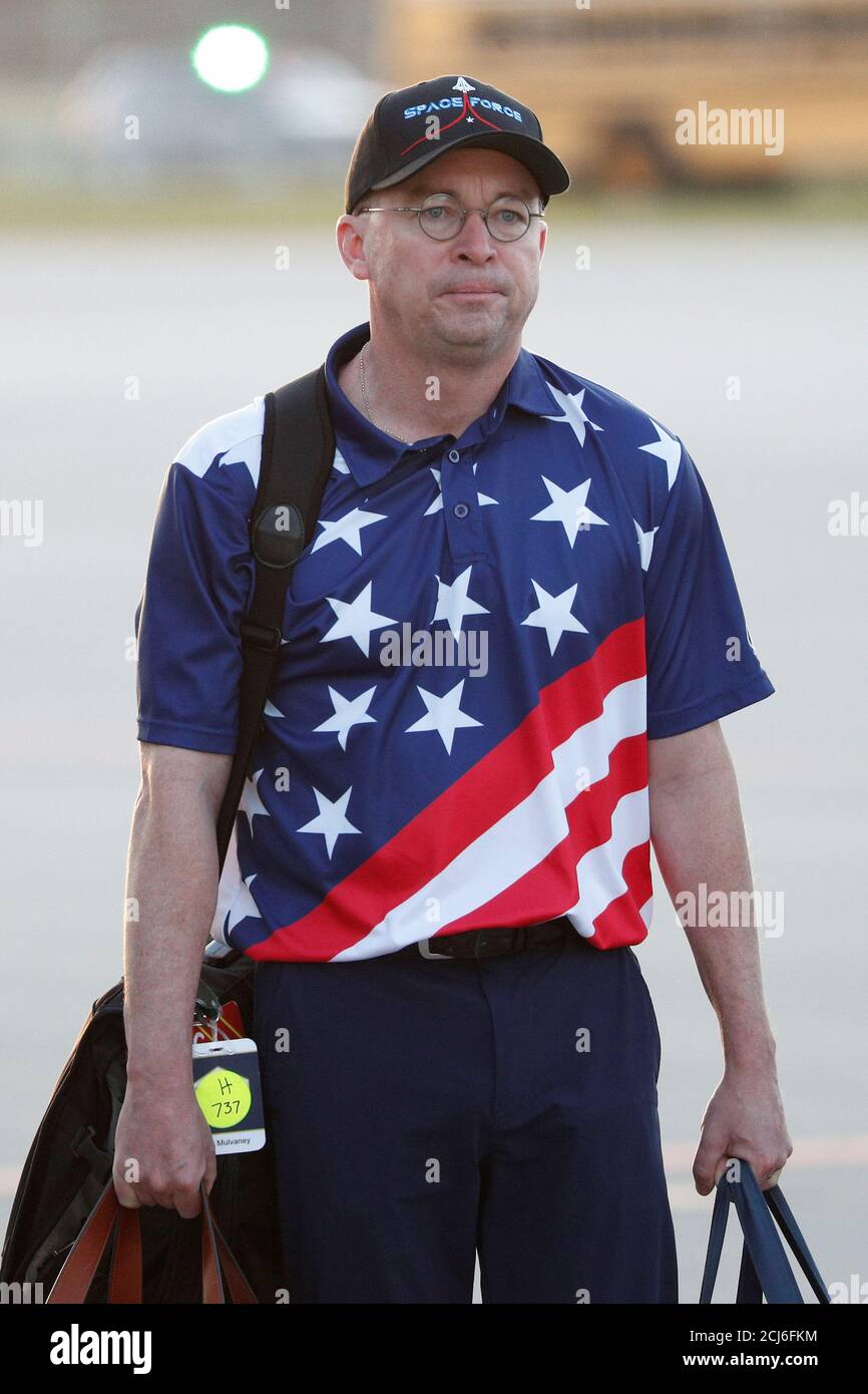 Mick Mulvaney descends from Air Force 