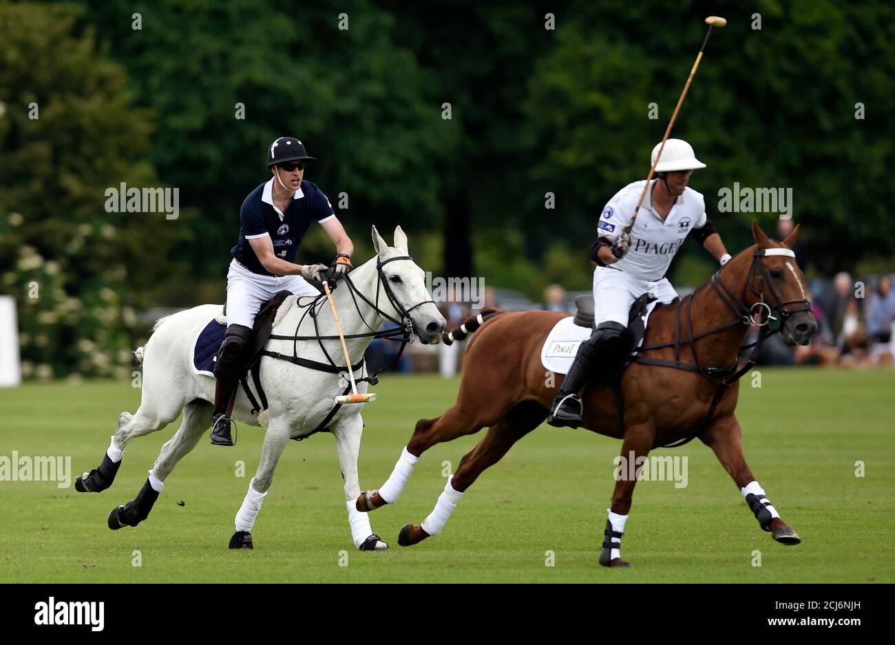 Gloucestershire Festival of Polo - Beaufort Polo Club in Tetbury, Britain  18/6/16. Britain's Prince William in action. REUTERS/Adam Holt Stock Photo  - Alamy