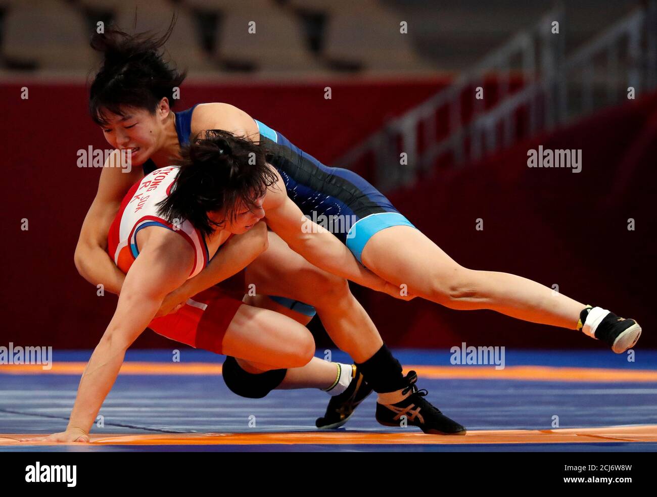 Asian Woman Wrestling