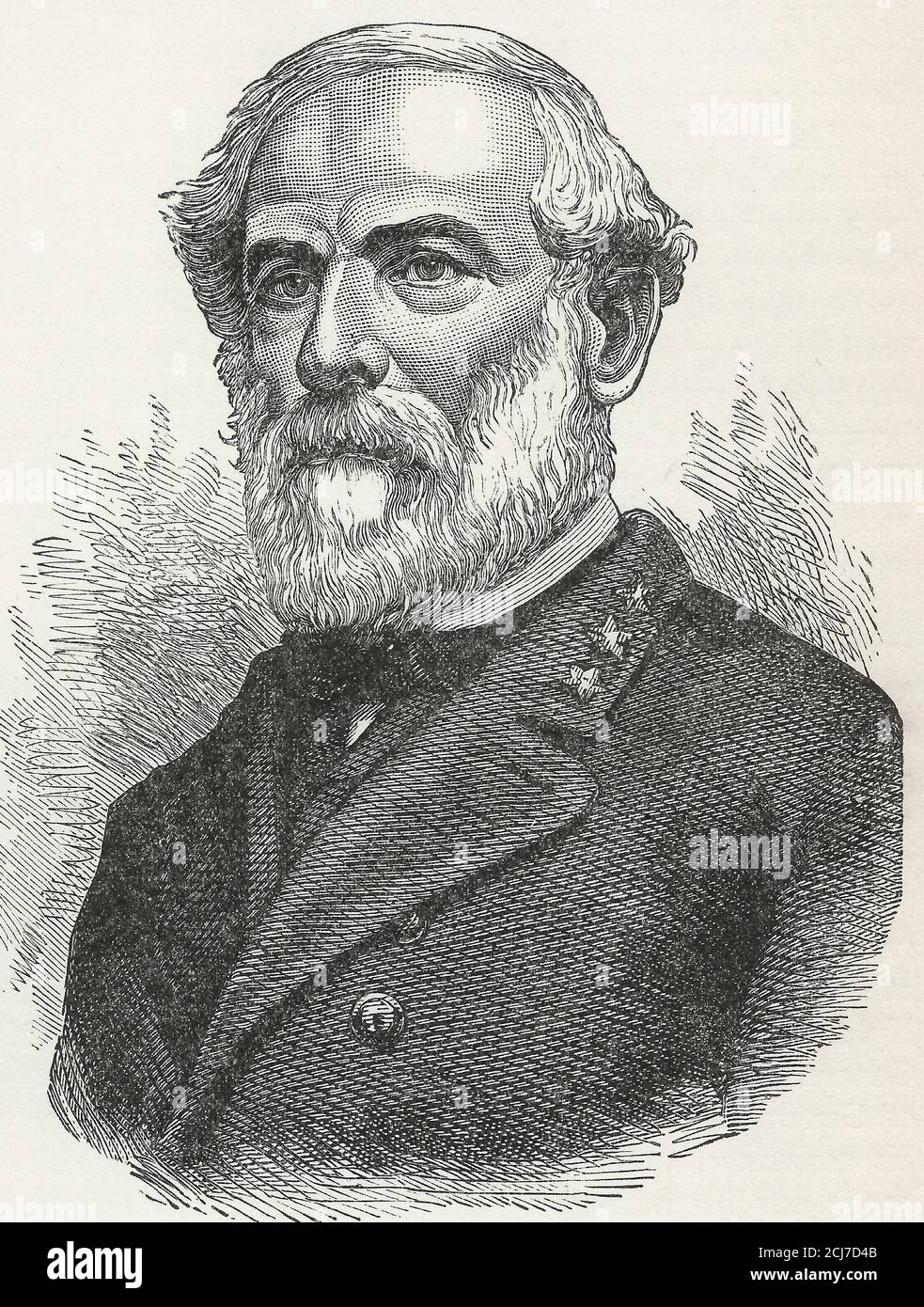 Confederate General Robert Edmund Lee, circa 1865 Stock Photo