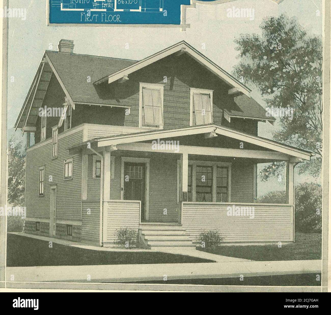 Home plan suggestions . ( SEVEN-ROOM COLONIAL FARM HOUSE. This is a home  that fits exceptionally well into the pleasantsurroundings most farm homes  are provided with by nature. It is a, image size:1300x1238