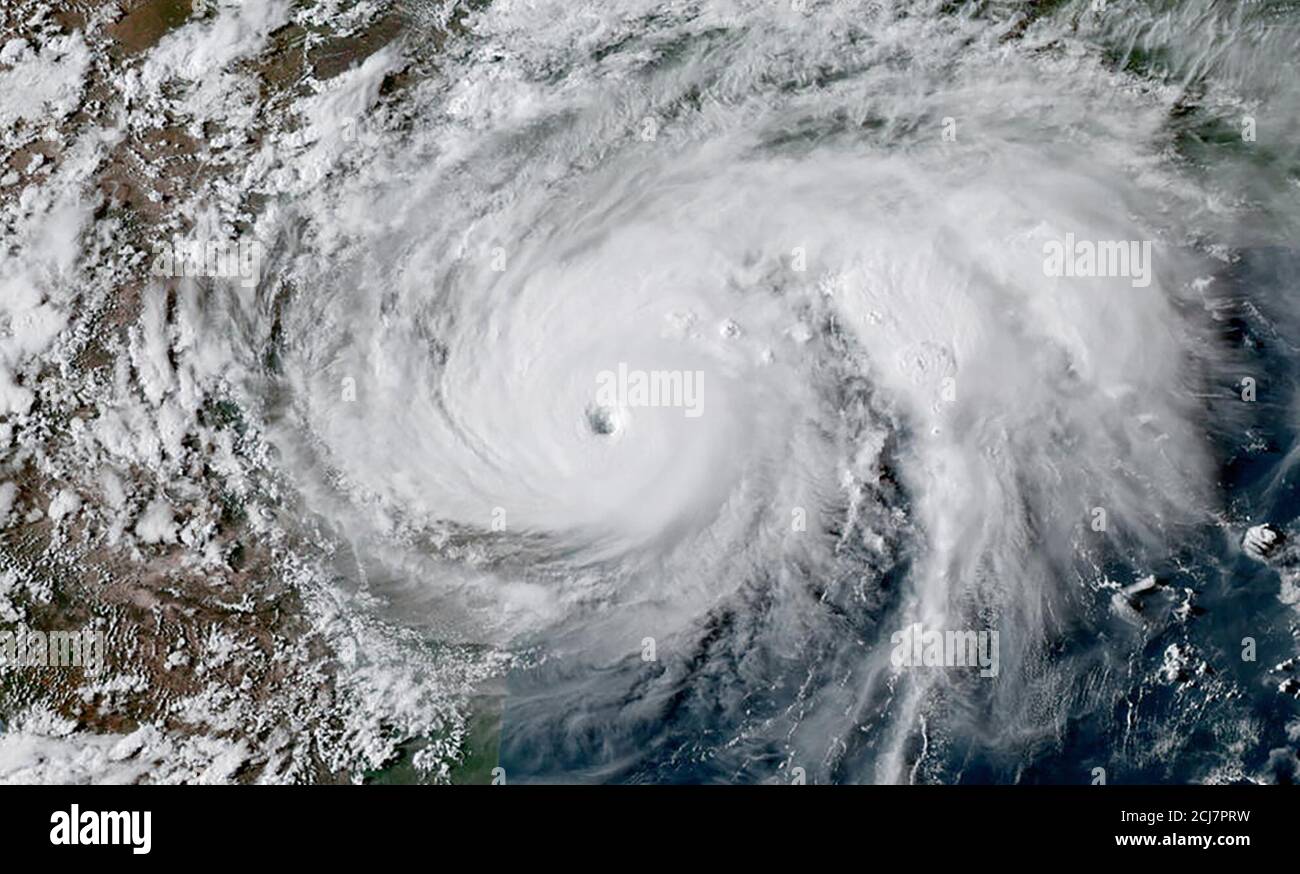Hurricane Harvey slams into Texas on August 25, 2017. (USA) Stock Photo