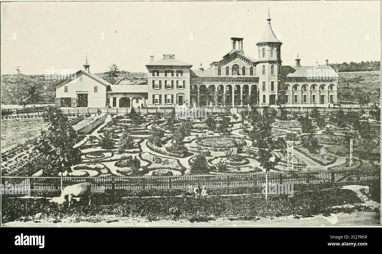 . Fitchburg past and present . SOUTH SIDE, FROM MAIN STREET, ABOUT 1867. Moulton, l-hoto. Gushing Pond then came up to Main Street. Putnam Street and the Bridge were being built. 12. COUNTY JAIL AT SOUTH FITCHBURG.Burned in 1875. Although filled with prisoners no one was injured and none escaped. 13 Moillton, Photo. Stock Photo