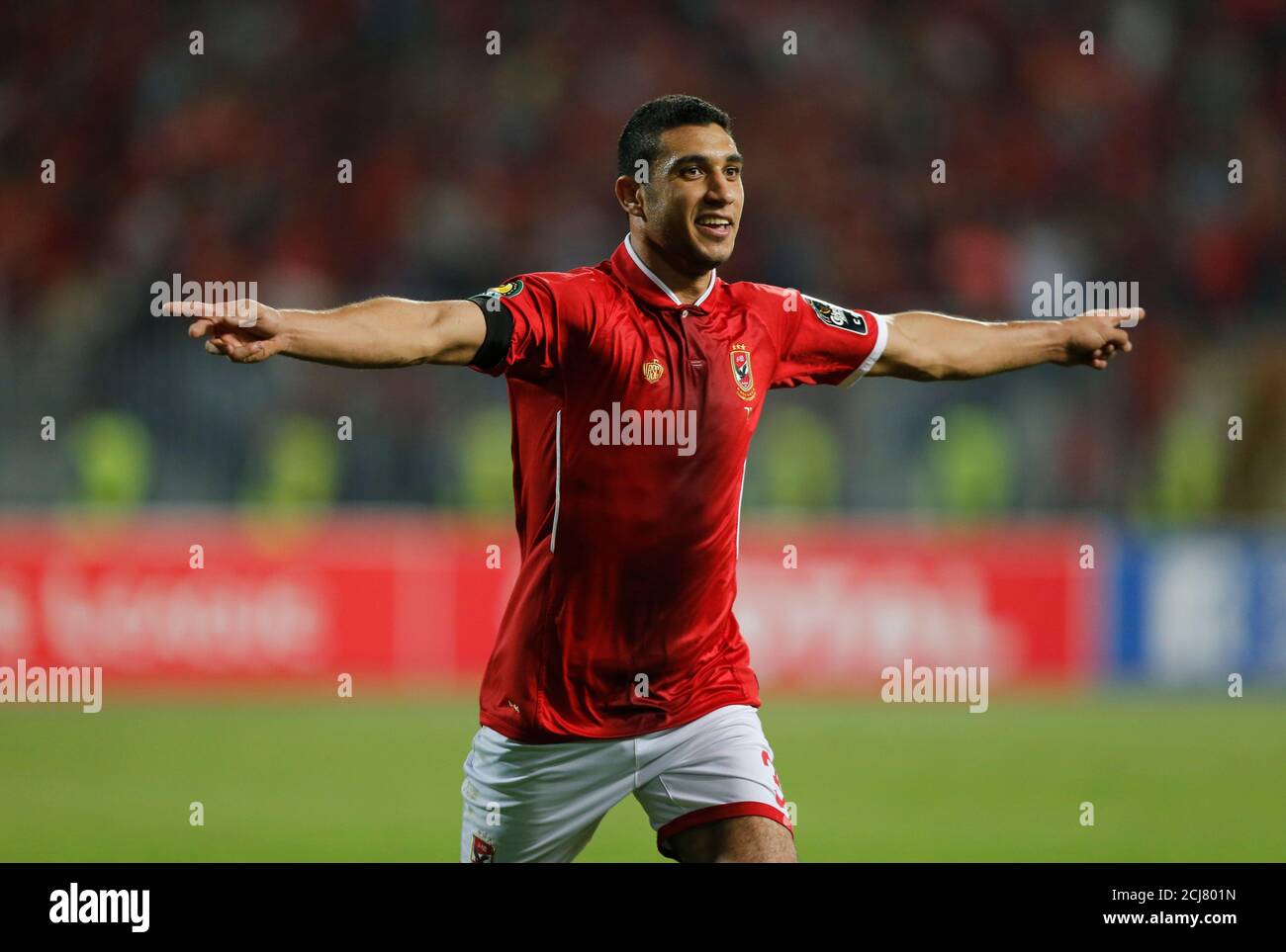 Soccer Football Caf Champions League Semi Final Al Ahly Vs Etoile Du Sahel Borg El Arab Stadium Borg El Arab Egypt October 22 2017 Al Ahly S Ramy Rabia