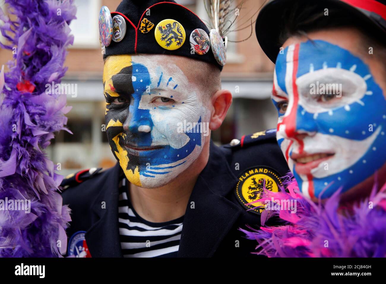 People wear local carnival costumes during the parade of "Carnaval de  Dunkerque" in Dunkirk, France March 3, 2019. REUTERS/Pascal Rossignol Stock  Photo - Alamy