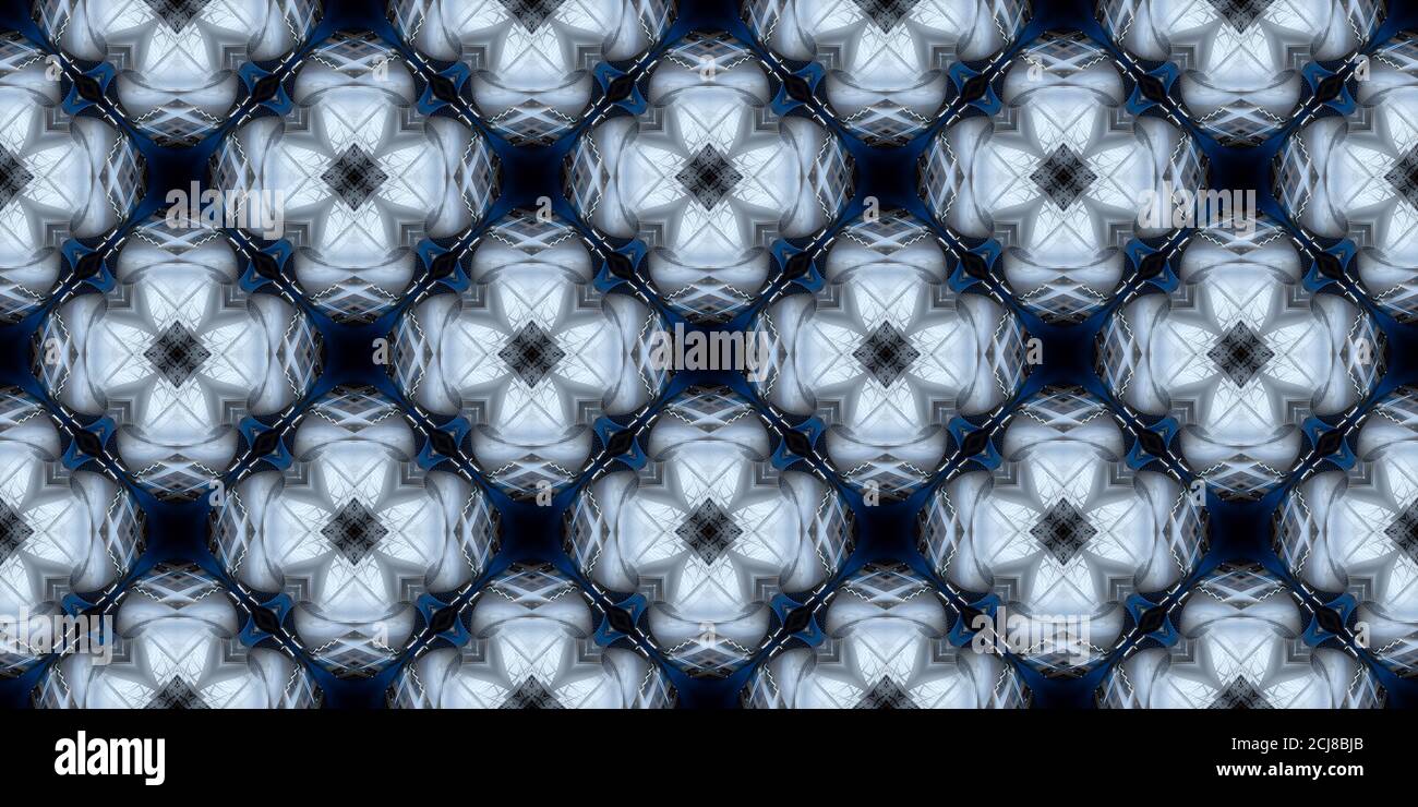Complex metal and glass elements seamless abstract pattern with real texture. Futuristic look. Stock Photo