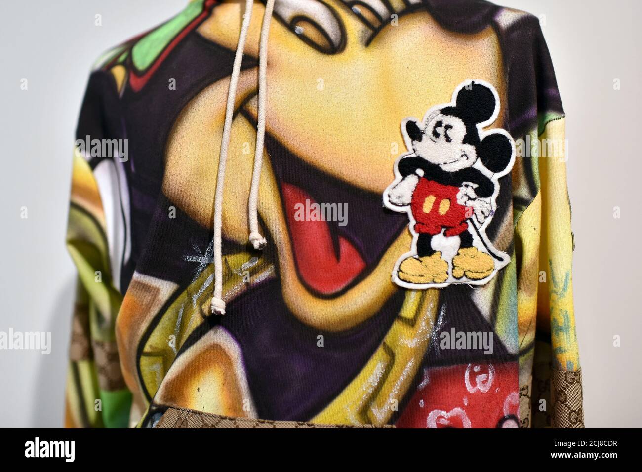 New York City, USA. 14th Sep, 2020. Shirt King Phade Custom "Gucci" Hoodie on display at Sotheby's “The History and Impact of Hip auction in New York, NY, 14, 2020. (