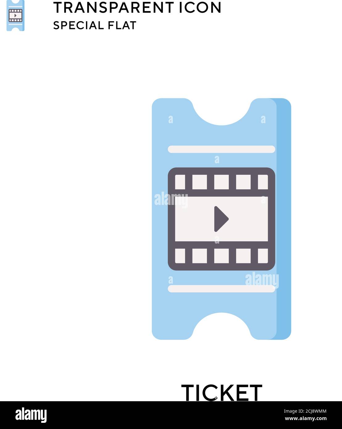 Ticket vector icon. Flat style illustration. EPS 10 vector Stock Vector ...