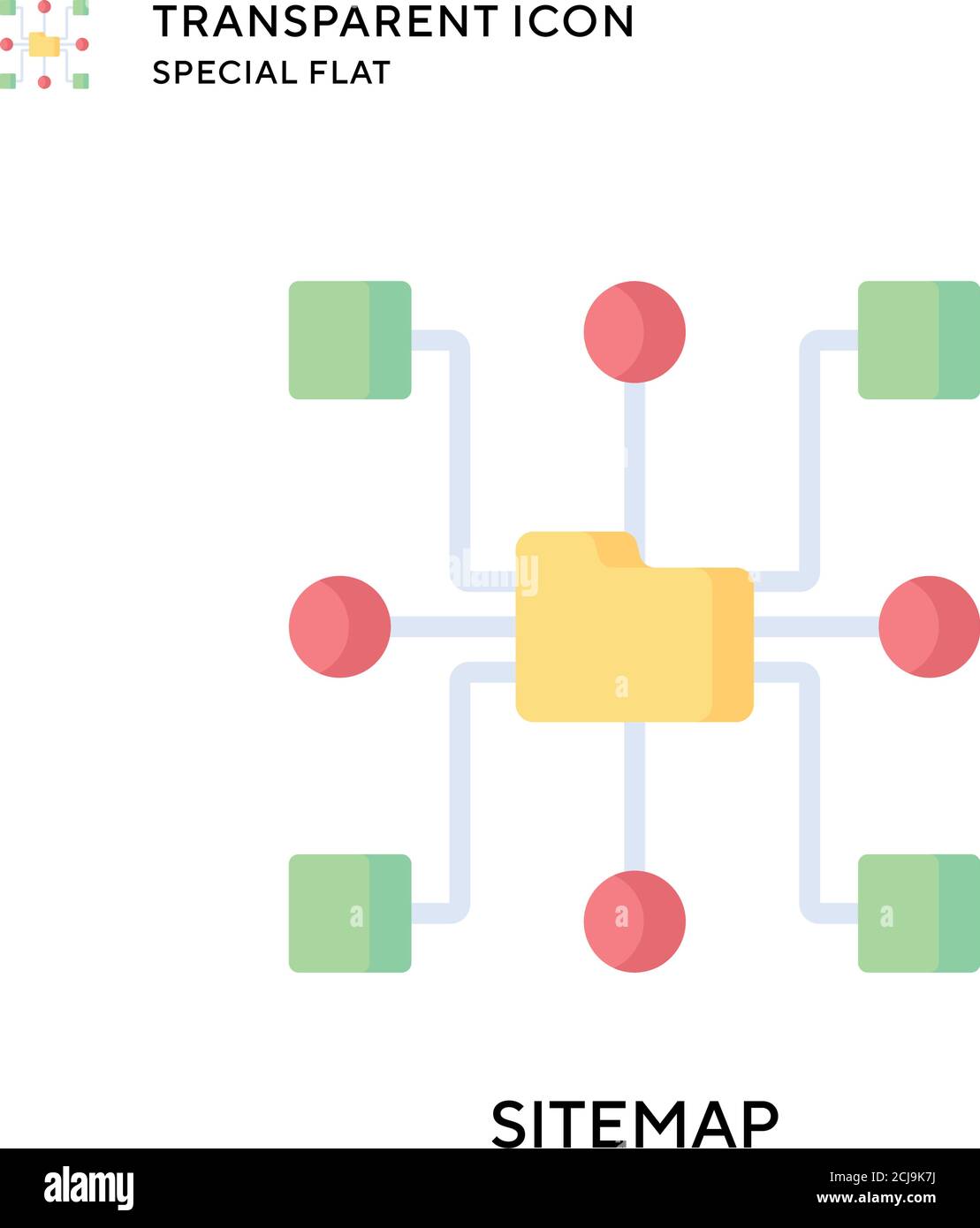 Sitemap vector icon. Flat style illustration. EPS 10 vector. Stock Vector