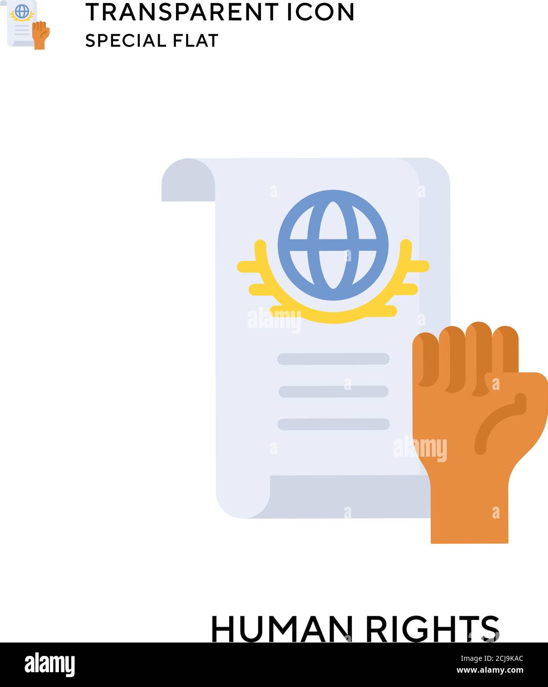 Human rights vector icon. Flat style illustration. EPS 10 vector Stock