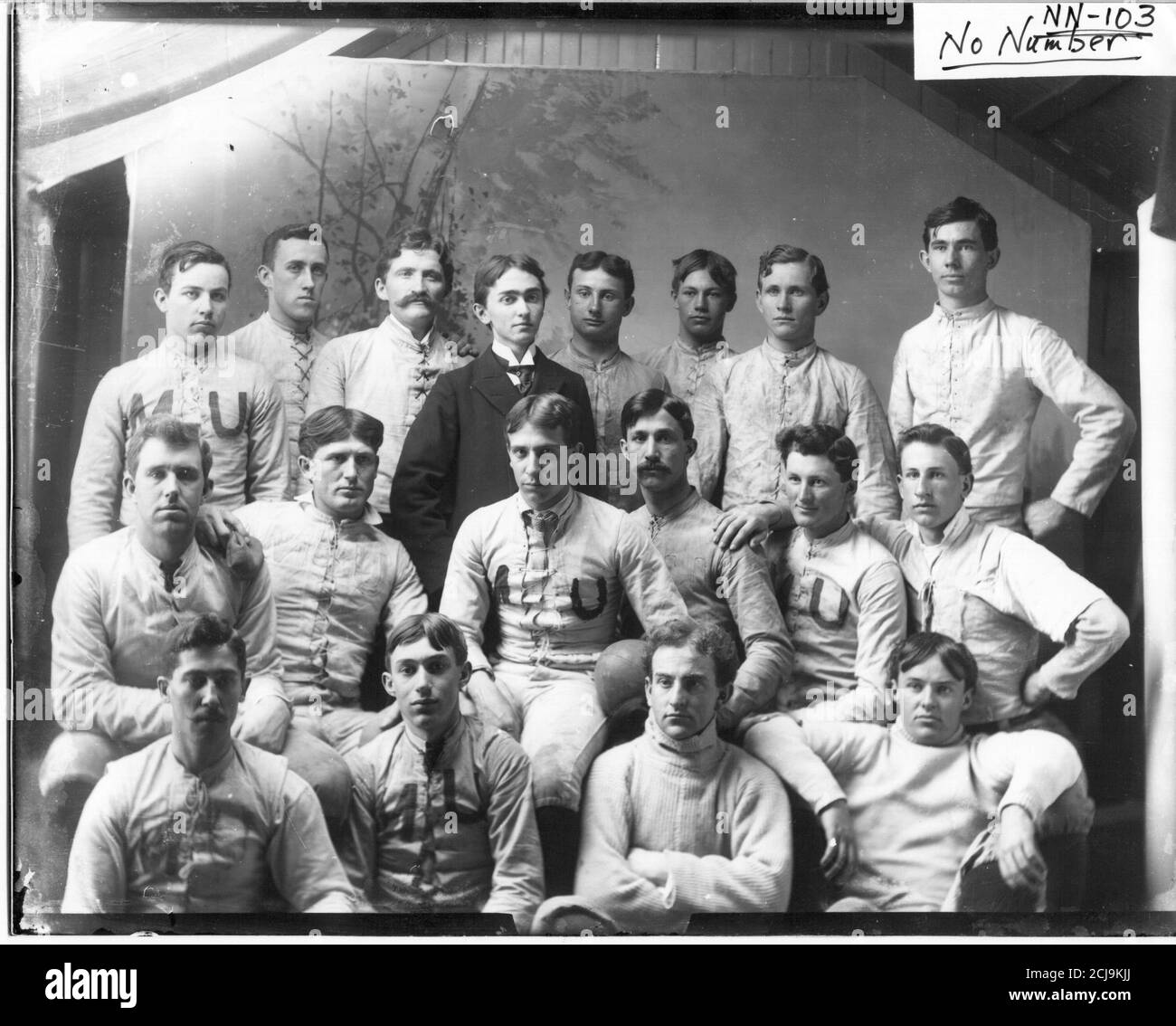 Miami University football team and manager 1895 Stock Photo Alamy