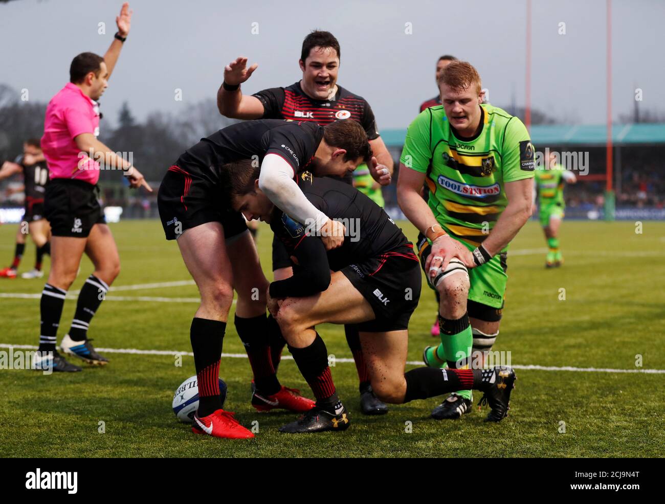 Rugby Union - European Champions Cup - Saracens vs Northampton Saints - Allianz Park, London, Britain - January 20, 2018