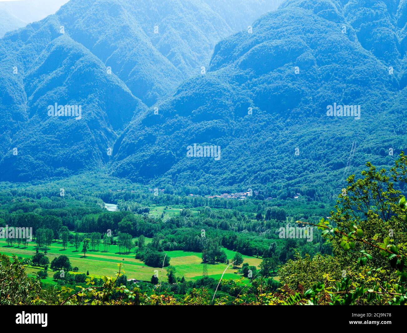 The Toce valley near Vogogna, Piedmont region, Italy Stock Photo