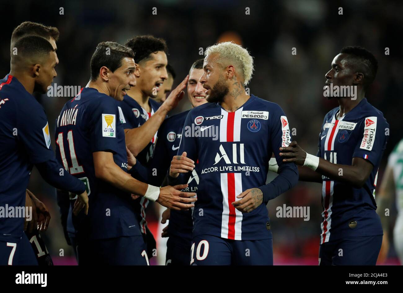 Soccer Football Coupe De La Ligue Quarter Final Paris St Germain V Saint Etienne Parc Des