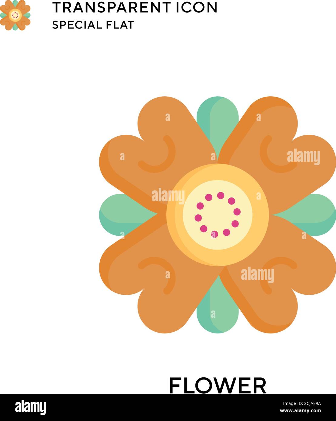 Flower vector icon. Flat style illustration. EPS 10 vector Stock Vector ...
