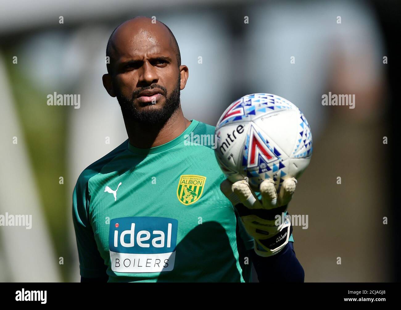 Soccer Football Championship Fulham V West Bromwich Albion Craven Cottage London Britain September 14 2019 West Bromwich Albion S Ali Al Habsi During The Warm Up Before The Match Action
