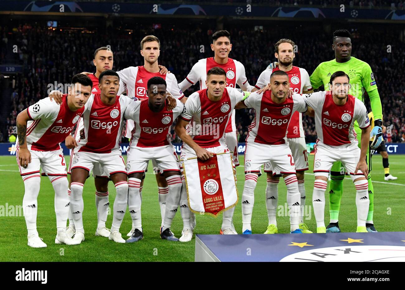 Soccer Football - Champions League - Group H - Ajax Amsterdam v Lille -  Johan Cruijff Arena, Amsterdam, Netherlands - September 17, 2019 Ajax team  group REUTERS/Piroschka van de Wouw Stock Photo - Alamy